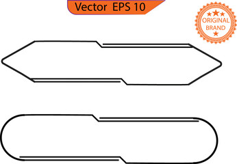 Wall Mural - Black empty   buttons and sliders, web icons of different forms. Button set color black. Vector illustration