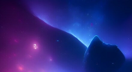 night starry sky and Milky Way. Space dark background with fragment of our galaxy