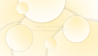 Wall Mural - 3d yellow abstract background with circle style