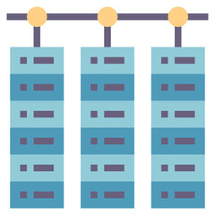 Poster - database modern line style icon