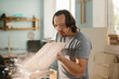 © dsheremeta - Carpenters at work - stock photo