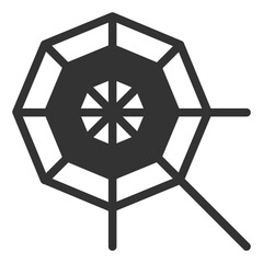 Spider web - icon, illustration on white background, glyph style