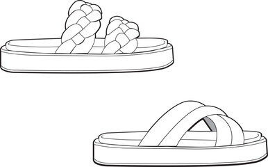 Wall Mural - Shoe sketch on a white background