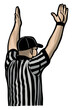 American football referee - vector illustration