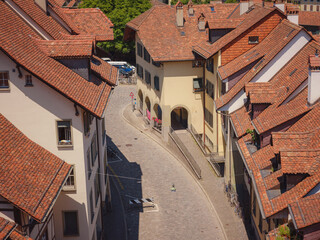 travel to Bern, Switzerland in summer. The old part of Bern is recognized as a UNESCO World Heritage Site