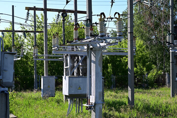 High voltage power transformer substation