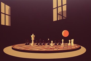 Wall Mural - Playing chess