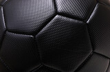 Fototapeta Krajobraz - Black soccer ball texture background