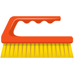 Brush vector icon, cleaning tool isolated on white background