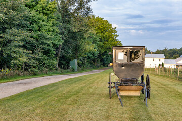 Wall Mural - Amish buggy at roadside is for sale