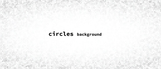 Poster - Abstract gray background with circles.