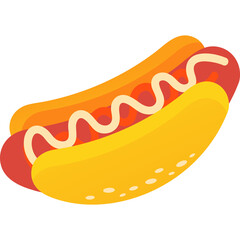 Wall Mural - Hotdog icon fastfood menu vector isolated on white