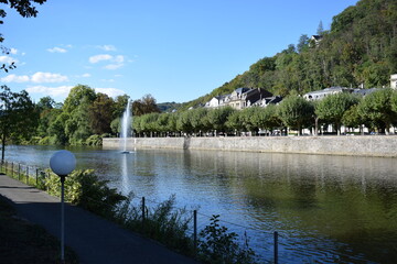 Poster - Lahn mit der schwimmenden Fontäne