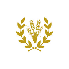 Sticker - Laurel Wheat icon isolated on a white background