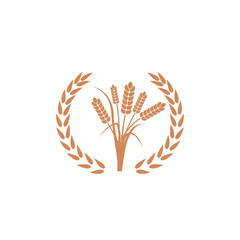 Canvas Print - Laurel Wheat icon isolated on a white background