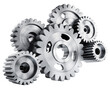 © Destina - Attached gears on transparent background