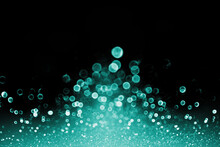 Dark Teal Turquoise Black Glitter Sparkle Gala Background Birthday Christmas Abstract Invitation