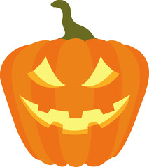 Wall Mural - halloween pumpkin lantern monster face