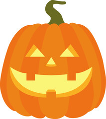 Wall Mural - halloween pumpkin lantern monster face