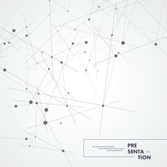 Poster - Global network connections with dots and lines. Triangles and polygon futuristic design. Vector abstract shapes