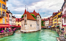 France - Annecy Old Town Cityscape - European Medieval Villages