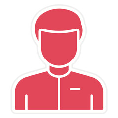 Sticker - Customer Male Icon Style