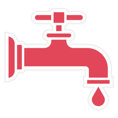 Sticker - Faucet Icon Style