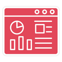 Sticker - Website Dashboard Icon Style