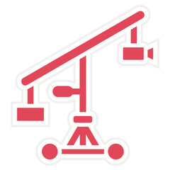 Sticker - Camera Crane Icon Style