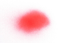 A Red Spray Paint Stain On A White Paper Background
