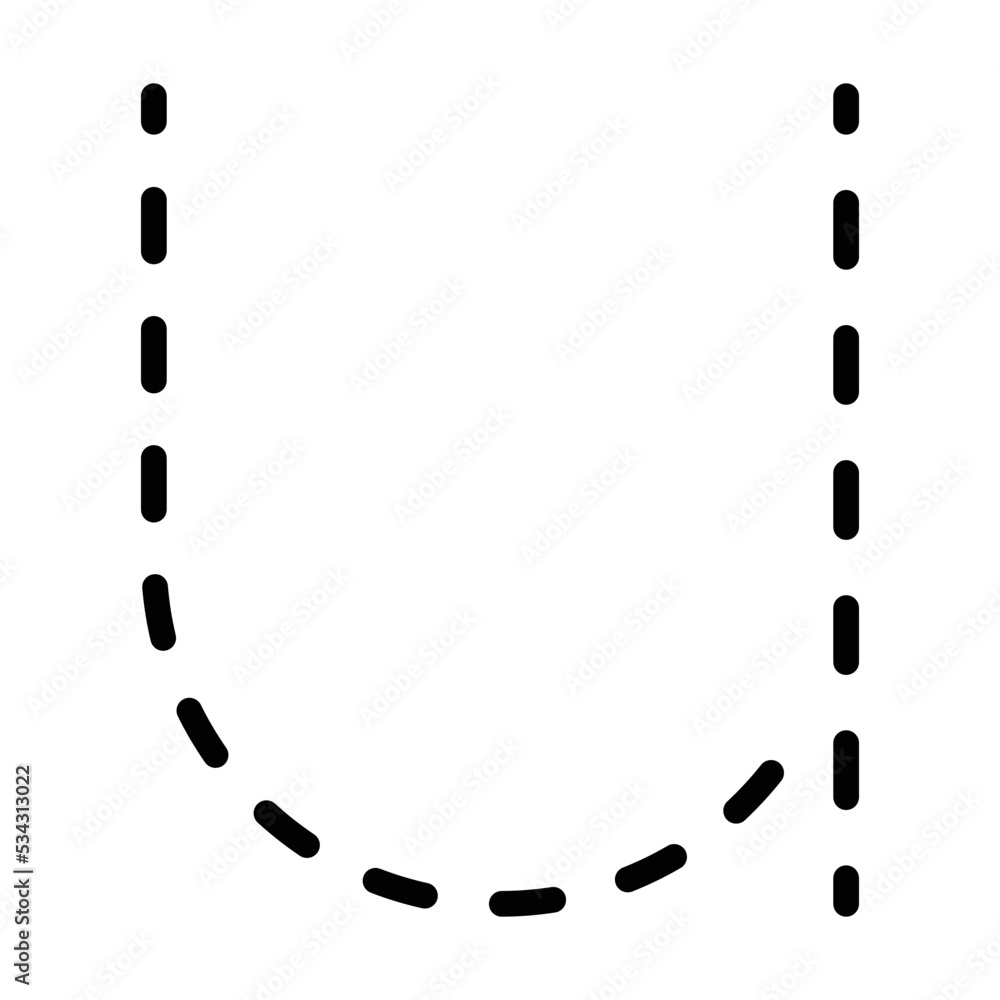 Tracing Alphabet lowercase small letter u prewriting dotted line ...