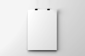 Sticker - Single vertical poster A3 size blank template mock-up