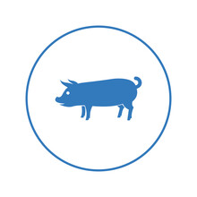 Animal Domestic Pigs Pet Icon | Circle Version Icon |