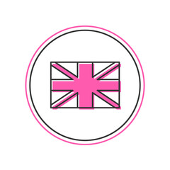 Wall Mural - Filled outline Flag of Great Britain icon isolated on white background. UK flag sign. Official United Kingdom flag. British symbol. Vector