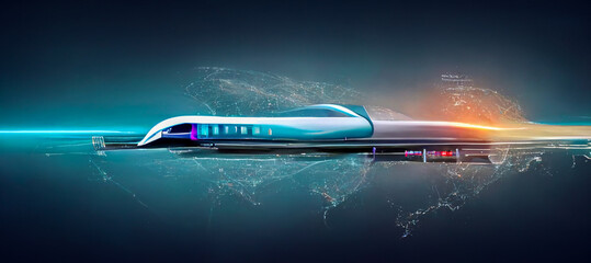 Wall Mural - modern hyperloop 