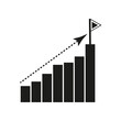 © Kravchenko - Graph arrow icon. Growth stock diagram financial graph. Financial report. Vector illustration. Stock image.