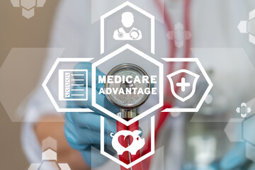 Medicare advantage concept. Health care insurance plan. Medicare benefits.