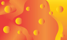Abstract Gradient Orange And Yellow Background Vector Art With Bubble. Background Stock Image