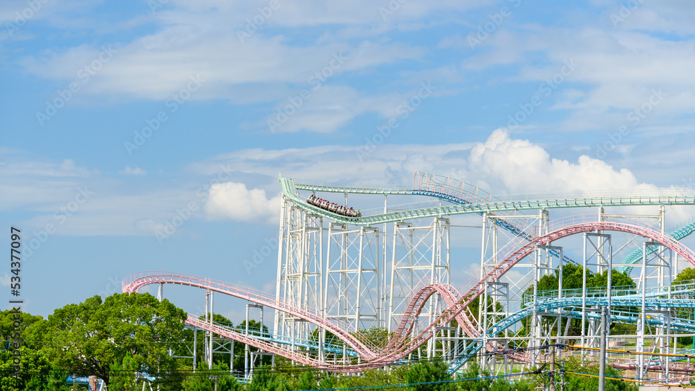 遊園地・行楽地風景「ジェットコースター」三井グリーンランド Amusement park / resort scenery 遊園地・行楽地風景「ジェットコースター」三井グリーンランド Amusement park / resort scenery