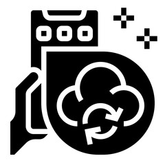 Sticker - cloud storage icon