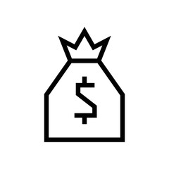 Sticker - Money investments vector icon symbol design