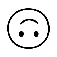 happy face emoticon in doodle style