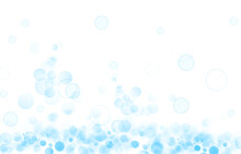 Blue Bubbles On White Background