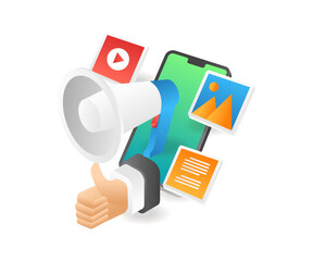 Aufkleber - Business strategy digital marketing campaign