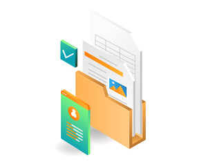 Aufkleber - Folder business portfolio data