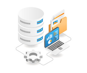 Leinwandbilder - Computer database analysis