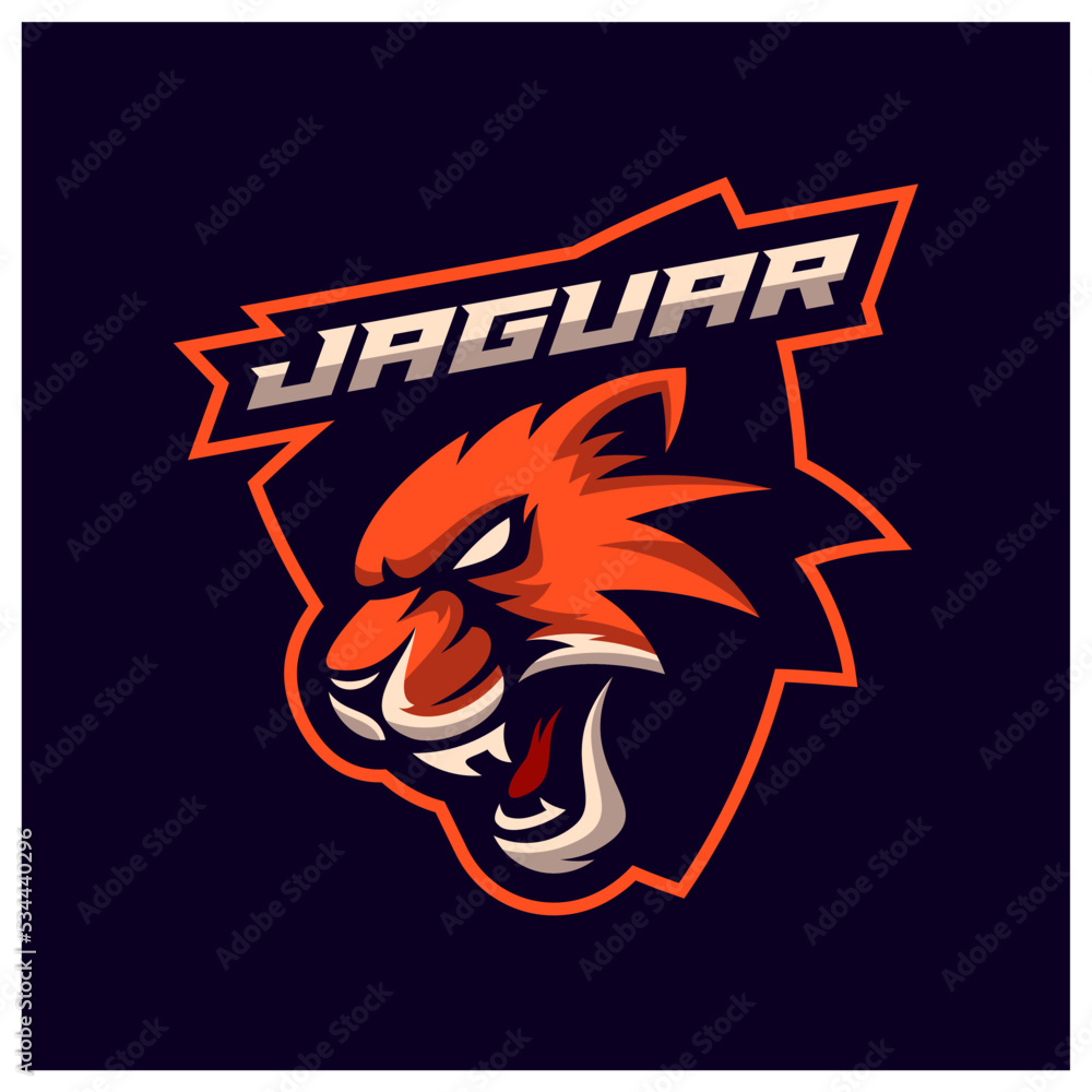 angry jaguar leopard mascot esport logo designs Stock Vector | Adobe Stock, image size:1000x1000