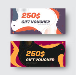 Wall Mural - vector gift card design with abstract design.