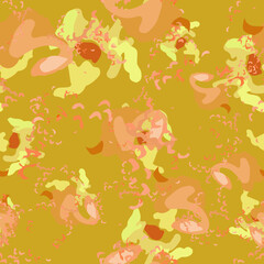 Wall Mural - Desert camouflage of various shades of green, yellow and pink colors