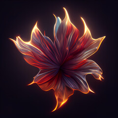 Wall Mural - fire flower